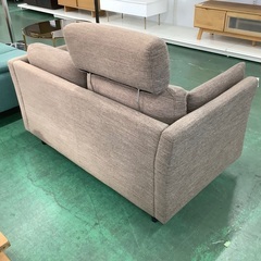 家具ならトレファク吉川店！！   ニトリ　2人掛けソファー　ブラウン　ヘッドレスト付の画像
