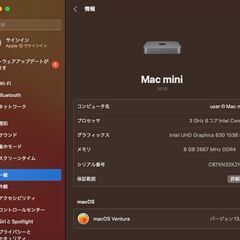Mac mini（2018）256GB/8GB〈MRTT2J/A〉④の画像