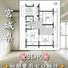 初期費用ゼロ物件　宮城県石巻市　家賃42000円　緊急連絡先のみ相談可👌の画像