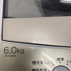 Haier 縦型洗濯機 6.0kg JW-C60GK 2021年製の画像