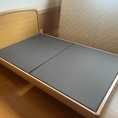 木製フレーム セミダブルベッド マットレス 日本ベッド製造 中古品 ④の画像