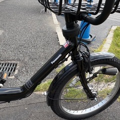中古20インチ Panasonic電動アシスト自転車　13.2Ah4点灯　大阪の画像
