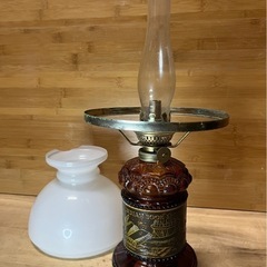 日本製 昭和大正 ガラスオイルランプ 未使用 保管品 の画像
