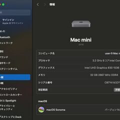 Mac mini（2018）512GB/32GB〈MRTT2J/A〉⑤の画像