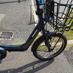 中古20インチ Panasonic電動アシスト自転車　12Ah4点灯　大阪の画像