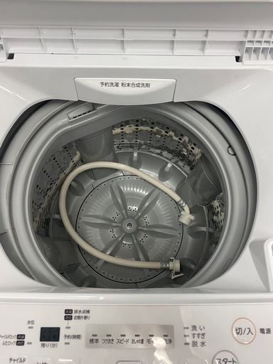 【TOSHIBA】東芝 全自動電気洗濯機 AW-45M7 4.5kg 2019年製 ホワイト 動作確認済 ステンレスドラム 生活家電 一人暮らし 縦型洗濯機