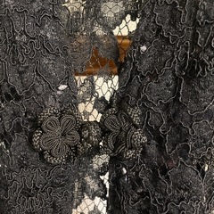 差し上げます。レースの黒の上着の画像