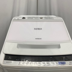 ☆HITACHI 日立 ビートウォッシュ 全自動洗濯機 8.0kg ナイアガラビート洗浄 自動おそうじ BW-V80C 2019年製 の画像
