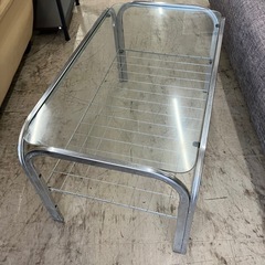 O2508-784 ガラスローテーブル 中古 現状お渡しの画像