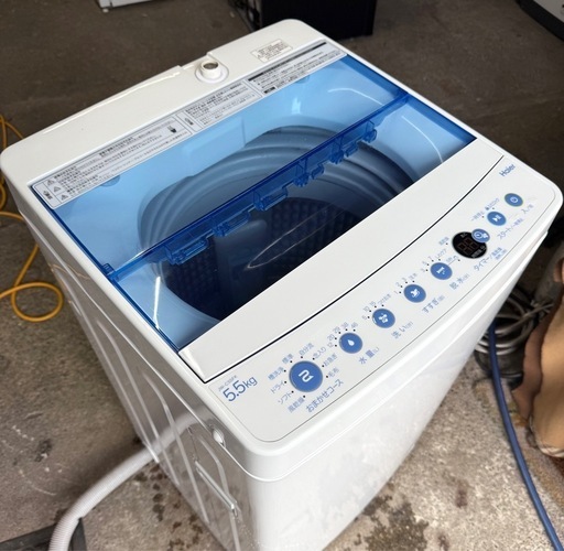 札幌市内配送可 20年製 Haier ハイアール 5.5kg 全自動洗濯機 JW-C55FK 動作良好