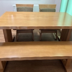 ニトリ　ダイニングテーブルセット4人掛けの画像
