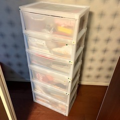 プラスチック3段引き出し衣装ケース 2個セット 引き出しチェスト　衣類収納　雑貨収納の画像