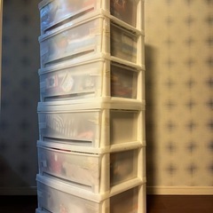 プラスチック3段引き出し衣装ケース 2個セット 引き出しチェスト　衣類収納　雑貨収納の画像
