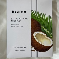 Rou:me（ルーミー）BALANCING FACIAL MASK PACK（ココナッツ／乾燥肌用） の画像