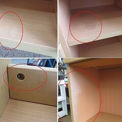 幅89.5㎝ キャビネット  カップボード 高さ90㎝  ガラス扉 サイドボード ナチュラルブラウン リビングボード 札幌 北20条店の画像