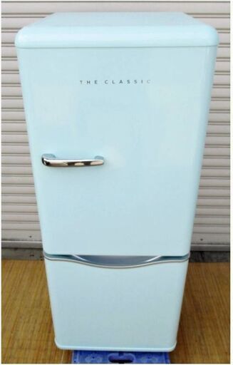 かわいい　DAEWOO　2ドア　冷蔵庫　DR-C15AM　動作良好　150L　レトロデザイン　アクアミント　右開き　2018年製　ハンドルデザイン　大宇