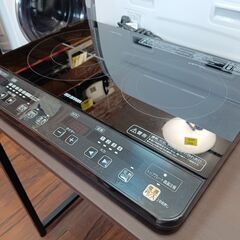 IRIS OHYAMA　2口IHコンロ 　IHクッキングヒーター　IHK-W1-B　2017年製　サイズ（約）幅560×奥400×高60　　■近隣配送無料 買取GO‼　栄和店の画像