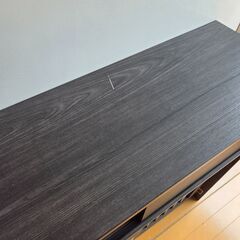 未使用訳あり 付き折りたたみ型ケージ カウンター下収納 幅90 奥行32.5 高さ87.5 cm ブラック ペットケージ ペットゲージ ペットサークルの画像