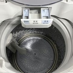高年式!2021年製! シャープ/SHARP ES-GV8E-S 全自動洗濯機 洗濯8.0kg/風乾燥4.0kg ダイヤカット穴なし槽  中古家電 店頭引取歓迎 R10030の画像