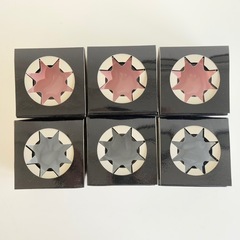 【未使用/6個セット】ブラックニッカ クリアブレンド オリジナル製氷器／氷型 製氷トレー まとめ売り PP製 ロックアイス型 ニッカウヰスキー 非売品 ノベルティ ピンク＆グレーの画像