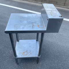 f●■作業台 調理台 延長 サイド 隙間　ステンレス・幅40×奥行45+15×高さ(手前)81(奥)94cm・FUJIMAKの画像
