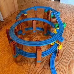 プラレール 立体レイアウト 3段　高架レールセットの画像