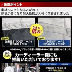 新品！CREEKS【プロも絶賛 5年耐久】 タイヤラックカバー 420D AO社ラック対応 屋外 防水 紫外線 車 タイヤ (Mサイズ：普通自動車用　カバーのみ)の画像