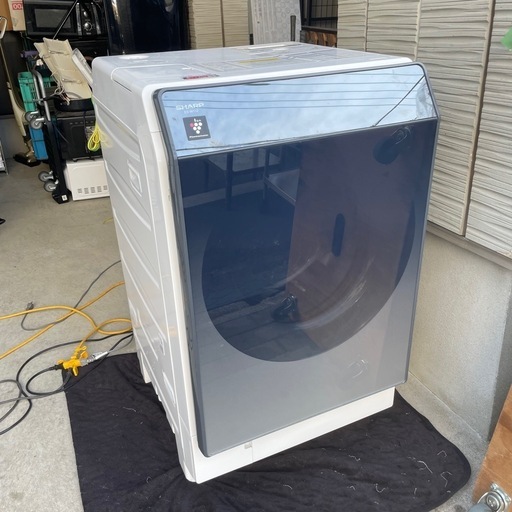 f●■SHARPシャープ・ドラム式洗濯乾燥機プラズマクラスター【ES-W112】左開き・大型・洗濯11kg/乾燥6kg