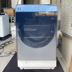 f●■SHARPシャープ・ドラム式洗濯乾燥機プラズマクラスター【ES-W112】左開き・大型・洗濯11kg/乾燥6kgの画像