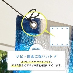 ベランダ目隠し 日除けシェード オーニング 高密度6m✖️1mの画像