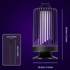 電撃殺虫器　青　USB電源蚊取りランプ　業務用虫取り機　高電圧電動虫取り器の画像