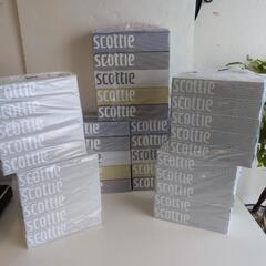 【新品未開封まとめて】scottie　トイレットペーパー４袋　ティッシュボックス５箱入り×７セット　スコッティの画像