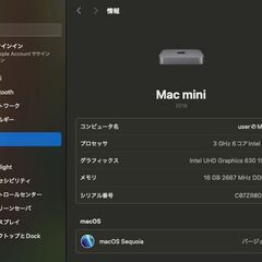 Mac mini（2018）256GB/16GB〈MRTT2J/A〉⑥の画像