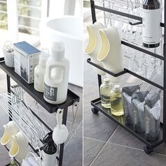 新品！未使用♪ 山崎実業 洗濯用品収納ワゴン tower タワー ブラック 4903208056564 過剰在庫処分価格 アウトレットの画像