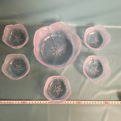 2508-38  たち吉　薄紫色ガラス鉢の画像