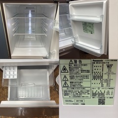 I587 🌈 Panasonic 冷蔵庫 (138L) 2ドア ⭐ 動作確認済 ⭐ クリーニング済の画像