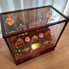 お雛様🎎 お雛人形 ガラスケース ひな祭り　お雛様の画像