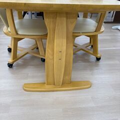 【リユースのサカイ野々市店】ダイニングテーブル 相 ナチュラル W(幅)160×D(奥行き)85×H(高さ)71 ※クリーニング済みの画像