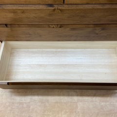 ニトリ　ローチェスト　ブラウン　天板キズ有の画像