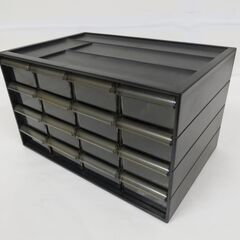 4段4列 パーツケース 工具入れ 小物収納 引き出し 抽斗 幅3...