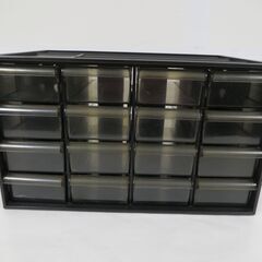 4段4列 パーツケース 工具入れ 小物収納 引き出し 抽斗 幅31.5cm×奥行20.5cm×高さ18.5cmの画像