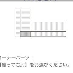HAREMつみきソファ　替えカバーコーナーパーツ他セットの画像