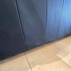 NITORI 3人掛け ソファ ブラック 高級感の画像