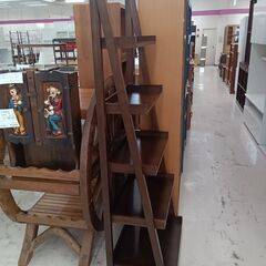 リユースのサカイ栃木店★ジモティ割あり★  棚 ダークブラウン W63.5×D42×H18 クリーニング済み TC10434の画像