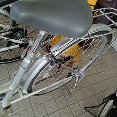 リユースのサカイ栃木店★ジモティ割あり★ 丸石サイクル 自転車 26インチ シルバー クリーニング済み TC10435の画像