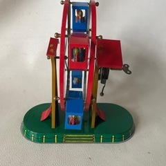 ブリキ製 観覧車 ブリキ ゼンマイで動く観覧車 動作OK 中国製 中古品の画像