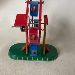 ブリキ製 観覧車 ブリキ ゼンマイで動く観覧車 動作OK 中国製 中古品の画像