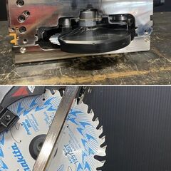 【引き取り限定】【中古品】makita マキタ HS005GRDXB 充電式マルノコ ブラック 125mm バッテリ(40Vmax/2.5Ah ※使用回数各1回)×2・充電器・ケース付の画像