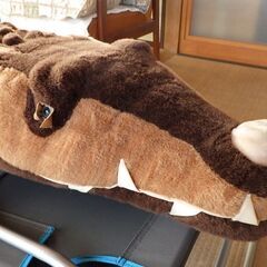 旧い ワニ 全長2.5m 特大 ぬいぐるみ 【USED】 バブル期の負の遺産 店舗ディスプレーなどにの画像