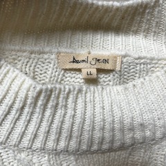 Aviator Jean ホワイトニットセーター Lの画像